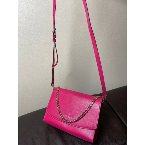 NWT Kate Spade Pink Ruby Carson Convertible Crossbody Saffiano Leather - Picture 1 of 6